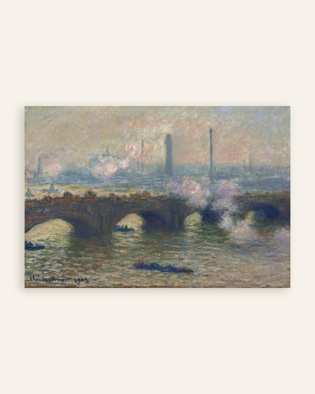 Póster El puente de Waterloo, día gris (1903), de Claude Monet, miniatura