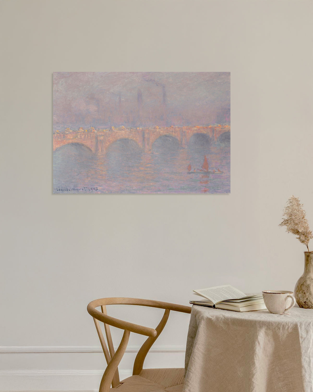 Póster El puente de Waterloo, sol velado (1899–1903), de Claude Monet