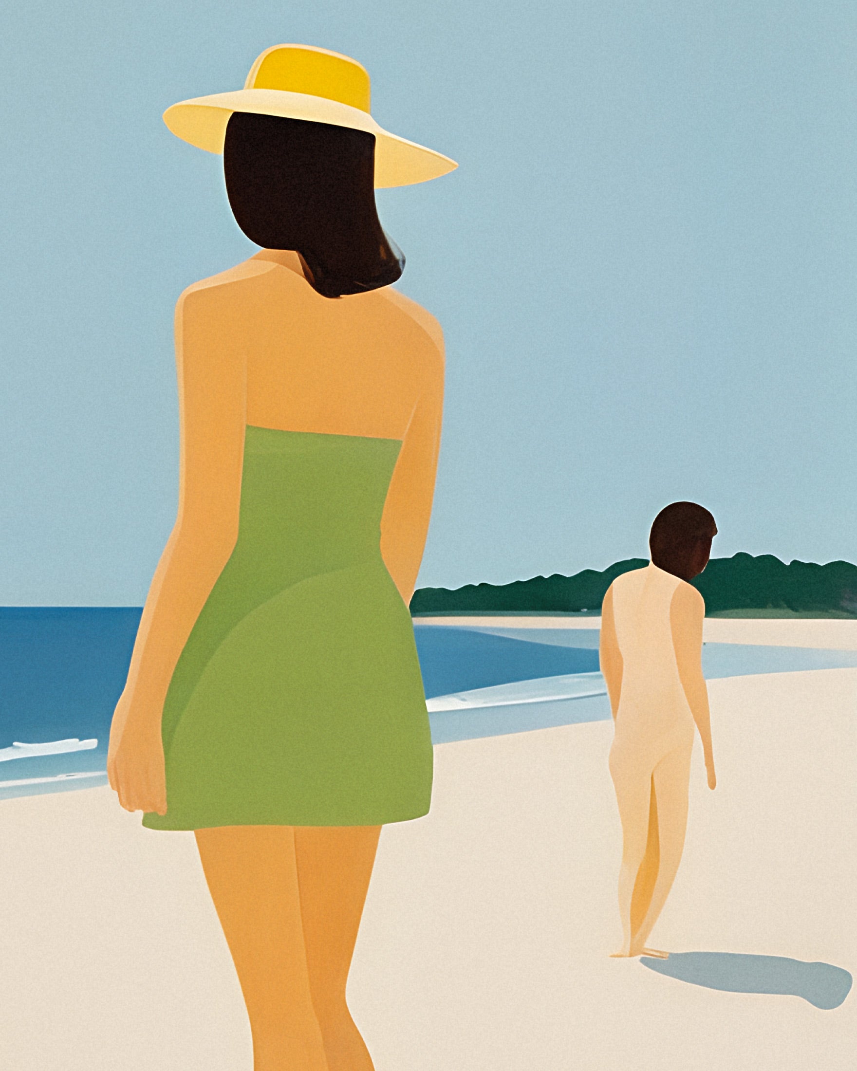 Somos Felices en la Playa - Lámina Decorativa Verano Dorado Póster