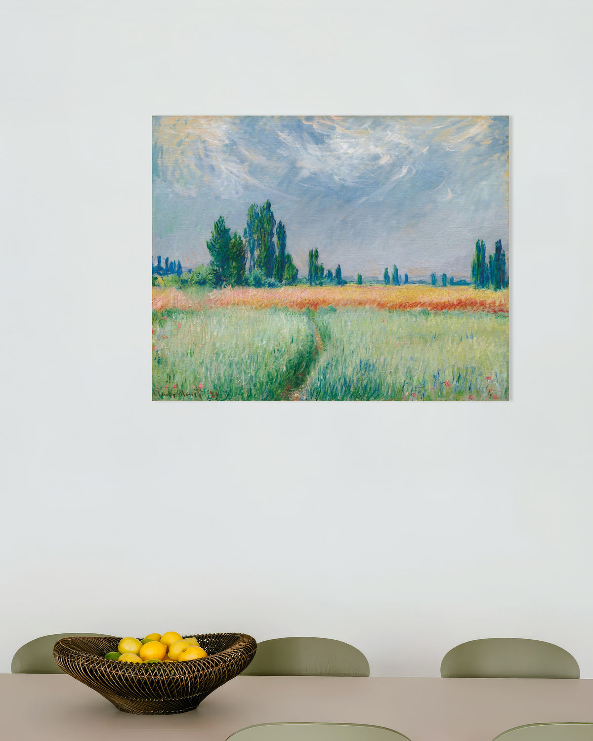 Póster Campo de trigo (1881), de Claude Monet