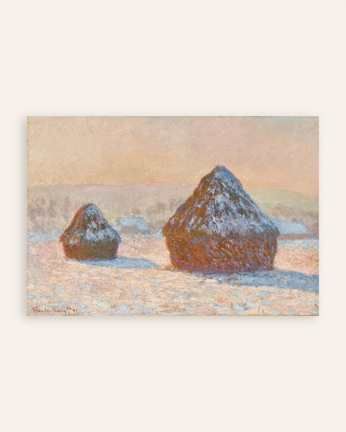 Póster Almiares, efecto de nieve, mañana (1891), de Claude Monet, miniatura